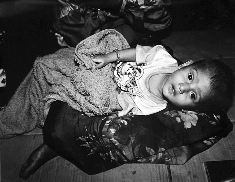 A baby used for the sympathetic passer by