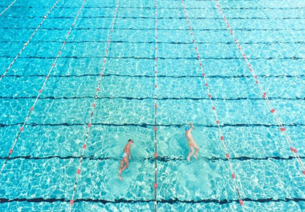 Lane swimmers. Limited editon print of 10