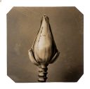 exhibition hand print of a banana flower