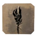 exhibition hand print of a banana flower