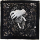 Silver gelatine hand print with encaustic