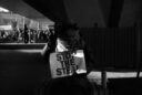Pro Yoon supporter with stop the steal poster
